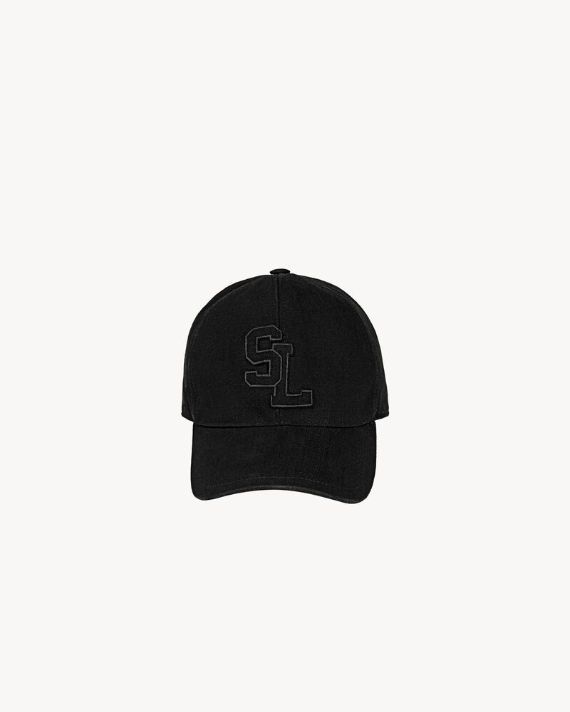 SL Baseball cap in cotton canvas | Saint Laurent | YSL.com