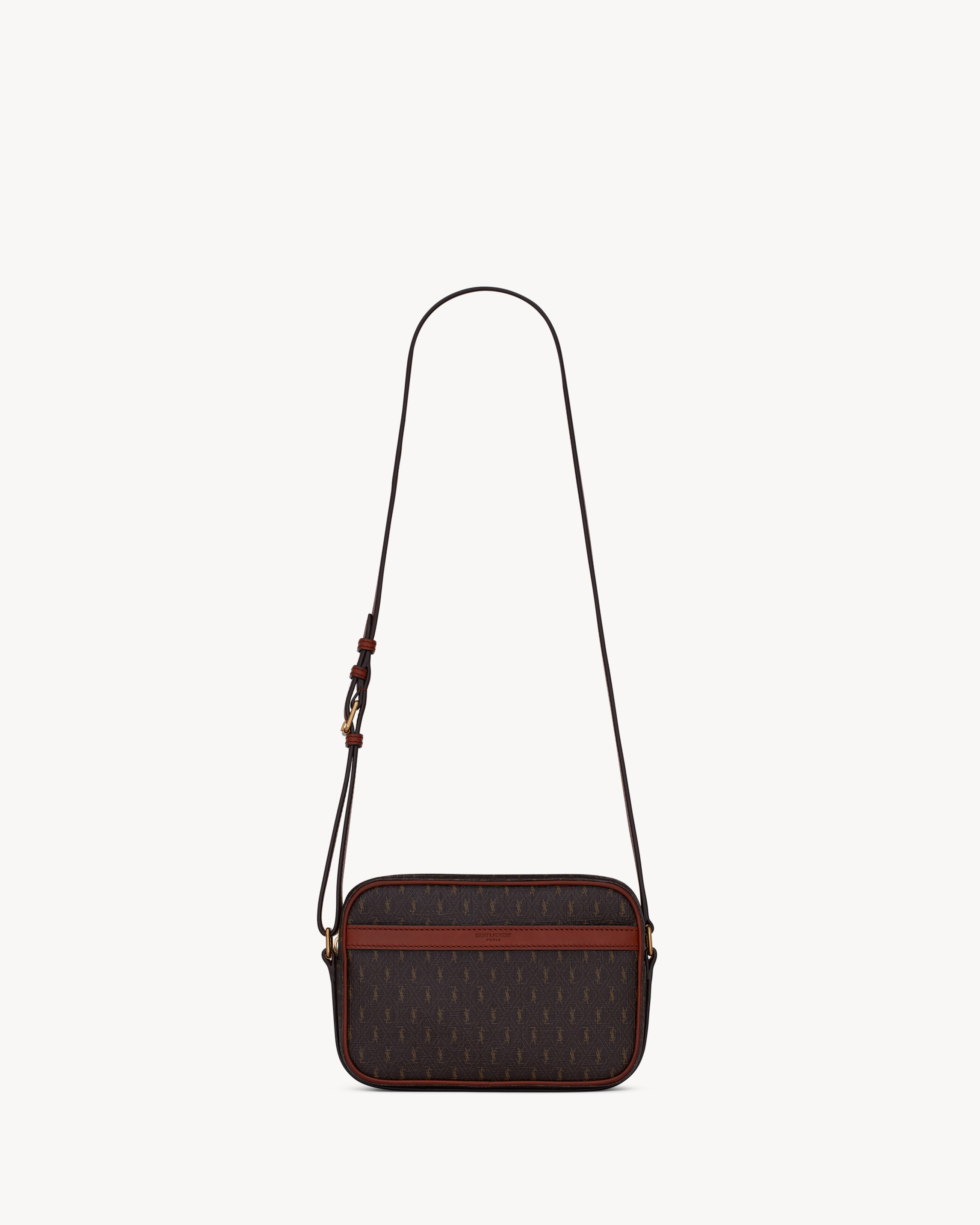 LE MONOGRAMME CAMERA BAG IN CASSANDRE CANVAS AND SMOOTH LEATHER, Saint  Laurent