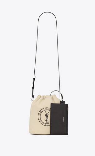 Saint Laurent Beige 'Le Monogramme' Bucket Bag – BlackSkinny