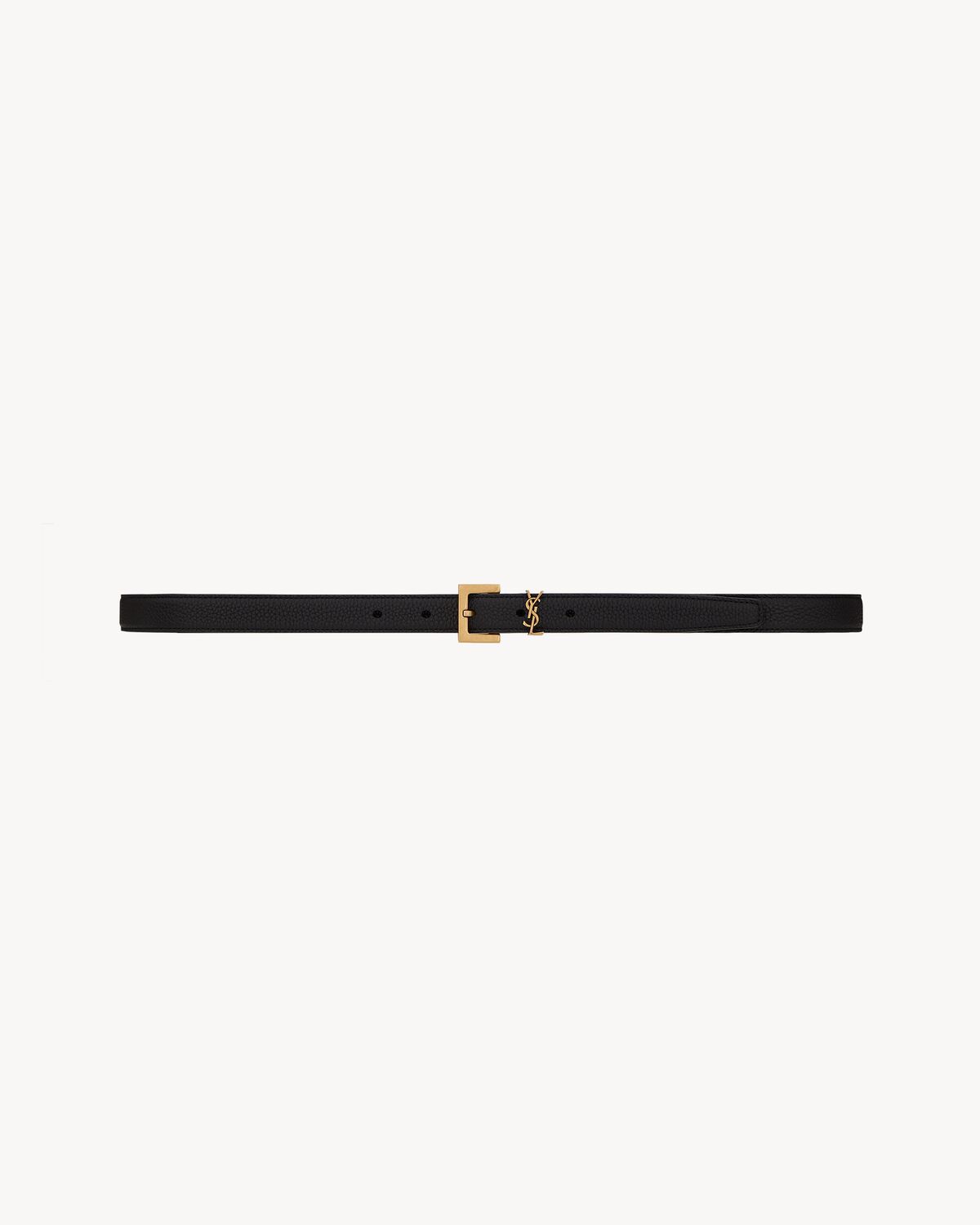 Cassandre THIN BELT WITH SQUARE BUCKLE IN GRAINED LEATHER
