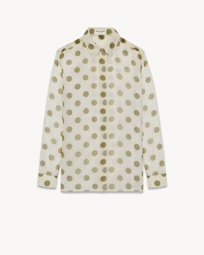 shirt in dotted silk muslin