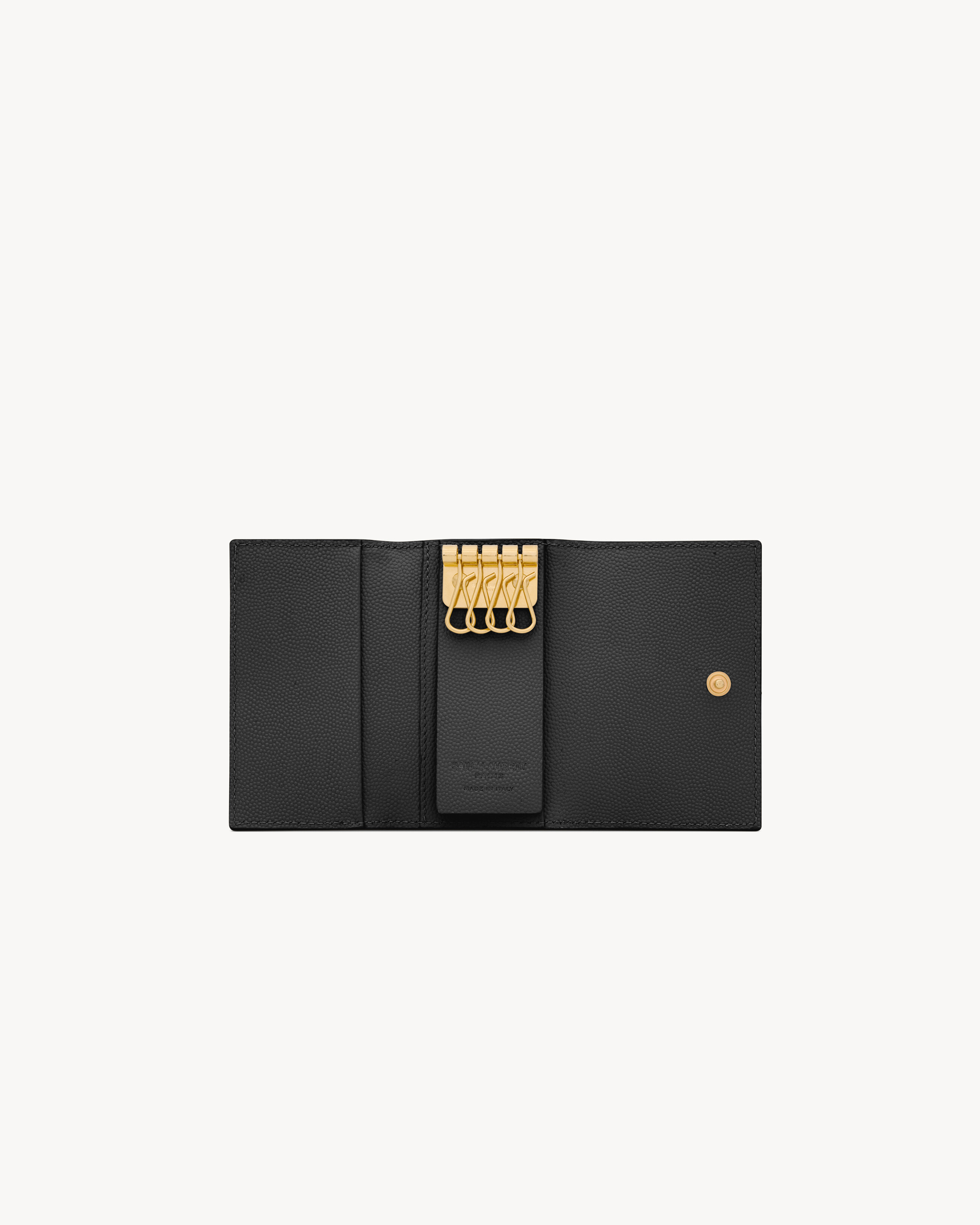 CASSANDRE SLIM KEY CASE IN GRAIN DE POUDRE LEATHER | Saint Laurent | YSL.com
