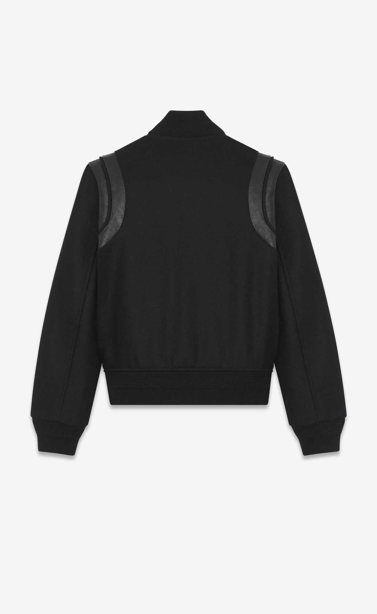 Varsity jacket in black wool Saint Laurent