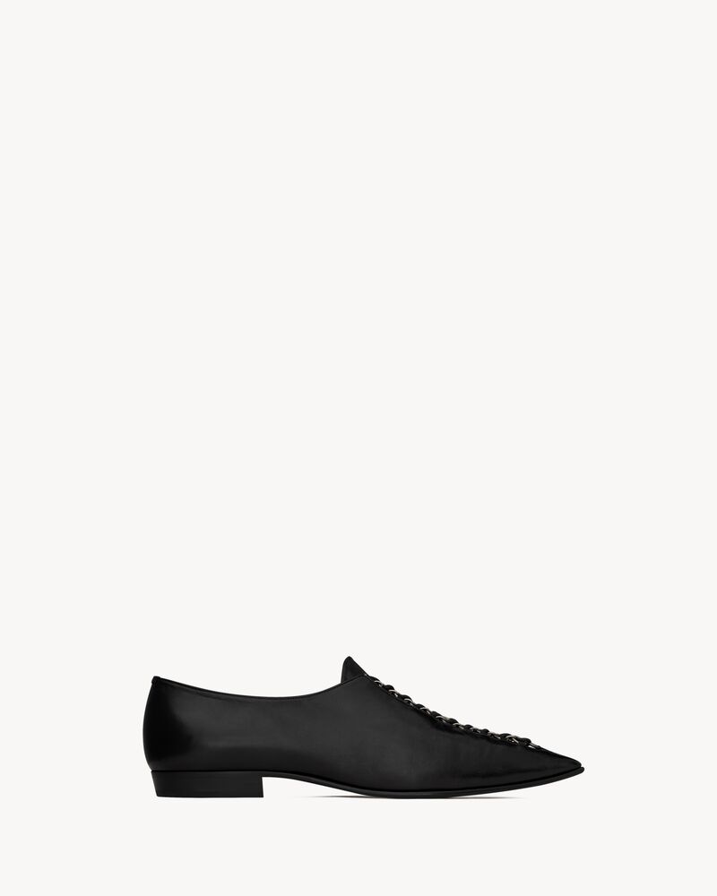 romantic oxford shoes in smooth leather