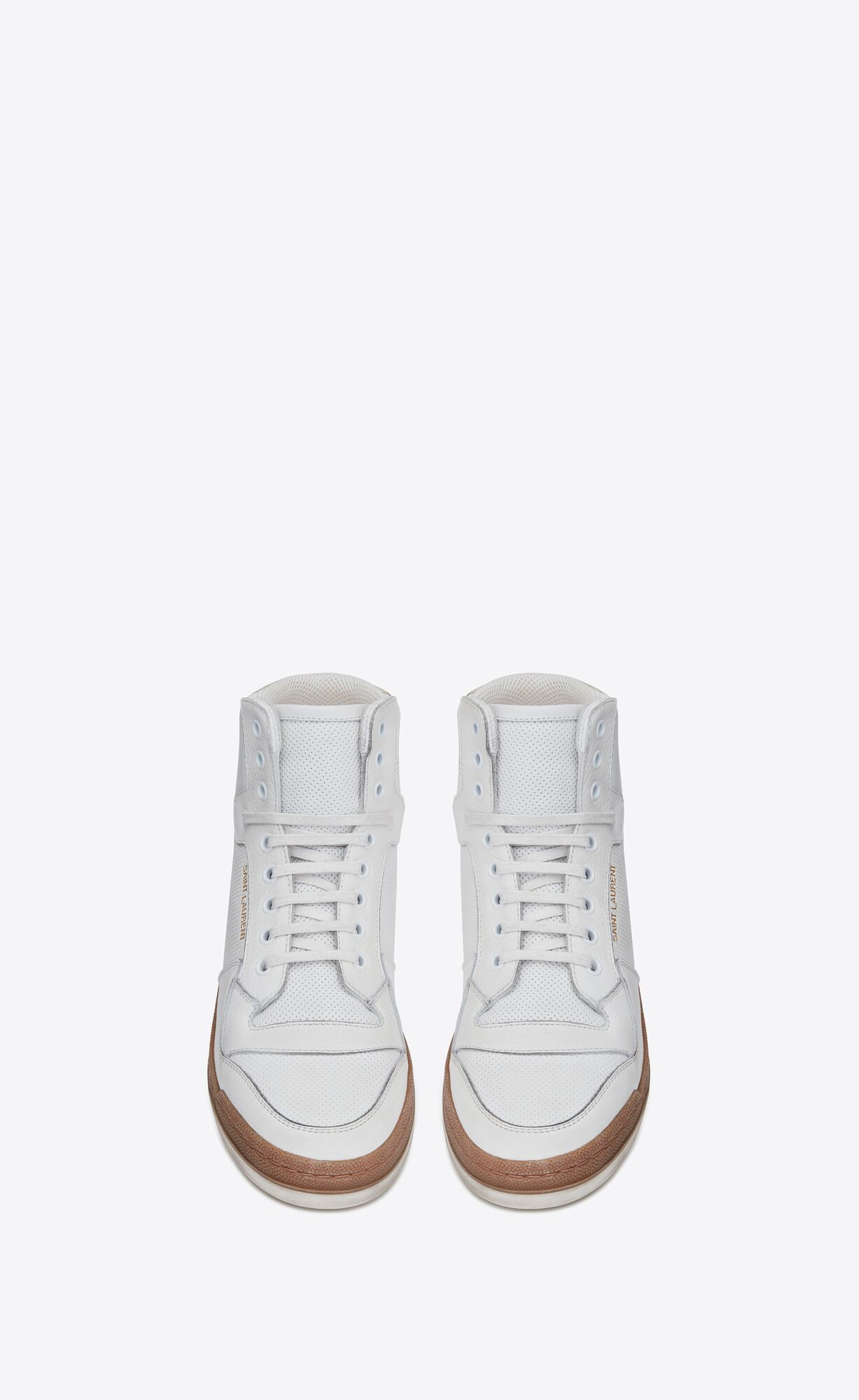 SL24 MID-TOP SNEAKERS IN LEATHER AND SUEDE | Saint Laurent United ...
