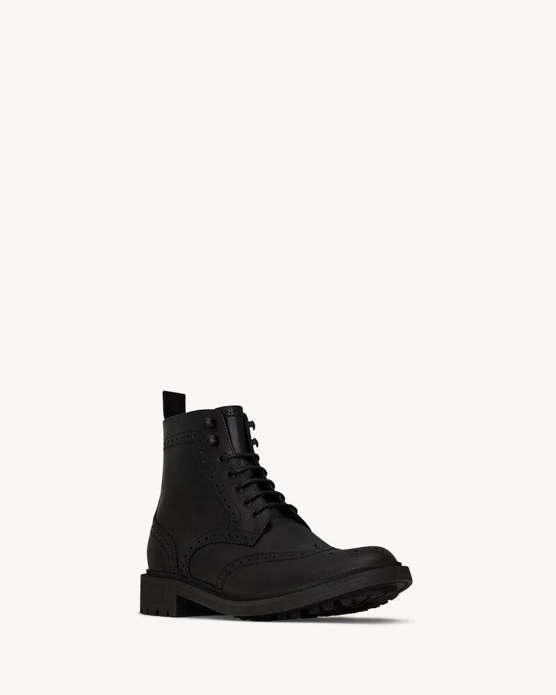 ANTOINE brogue boots in smooth leather