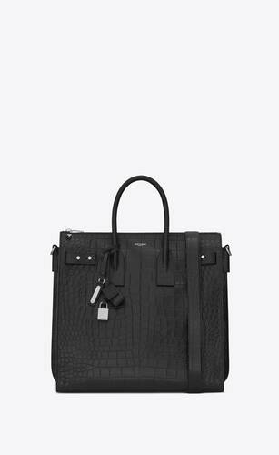 Yves Saint Laurent, Bags, Ysl Large Sac De Jour Carry All Bag In Black  Crocodile Embossed Leather
