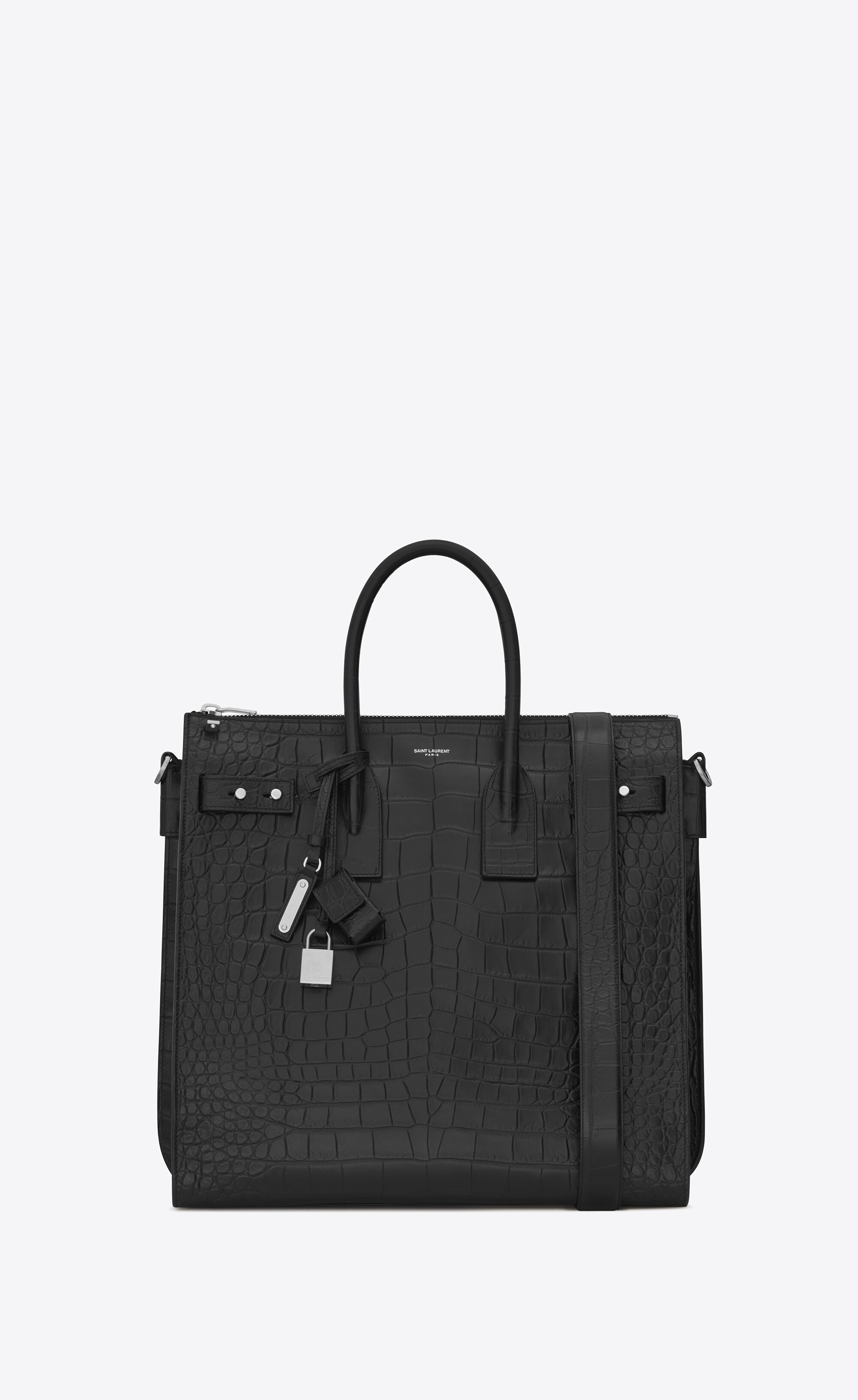 Sac de jour north/south tote in CROCODILE-EMBOSSED leather | Saint ...
