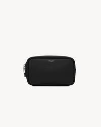 SAINT LAURENT PARIS small grooming case in grain de poudre leather