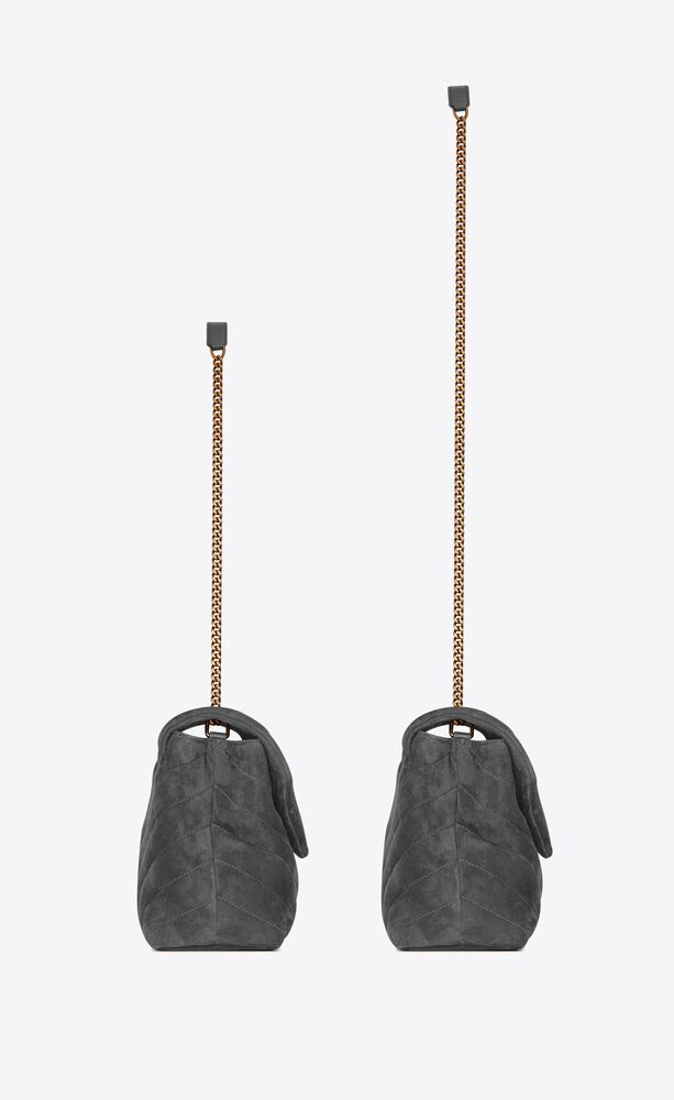loulou small chain bag in "y"-quilted suede