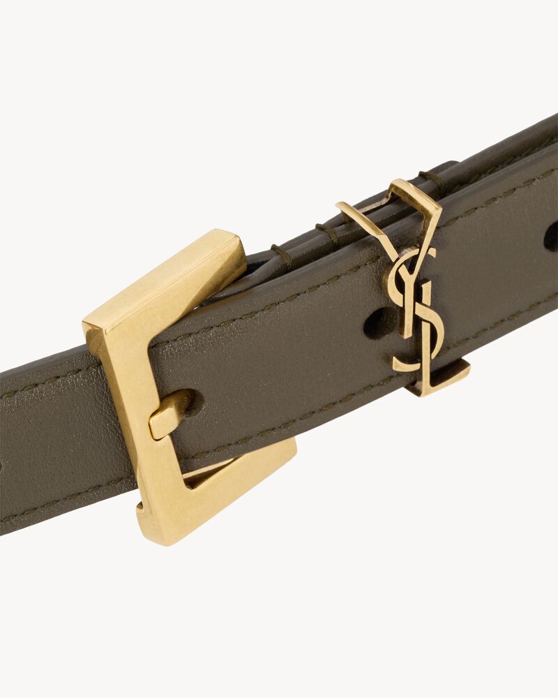 CASSANDRE thin belt in smooth leather