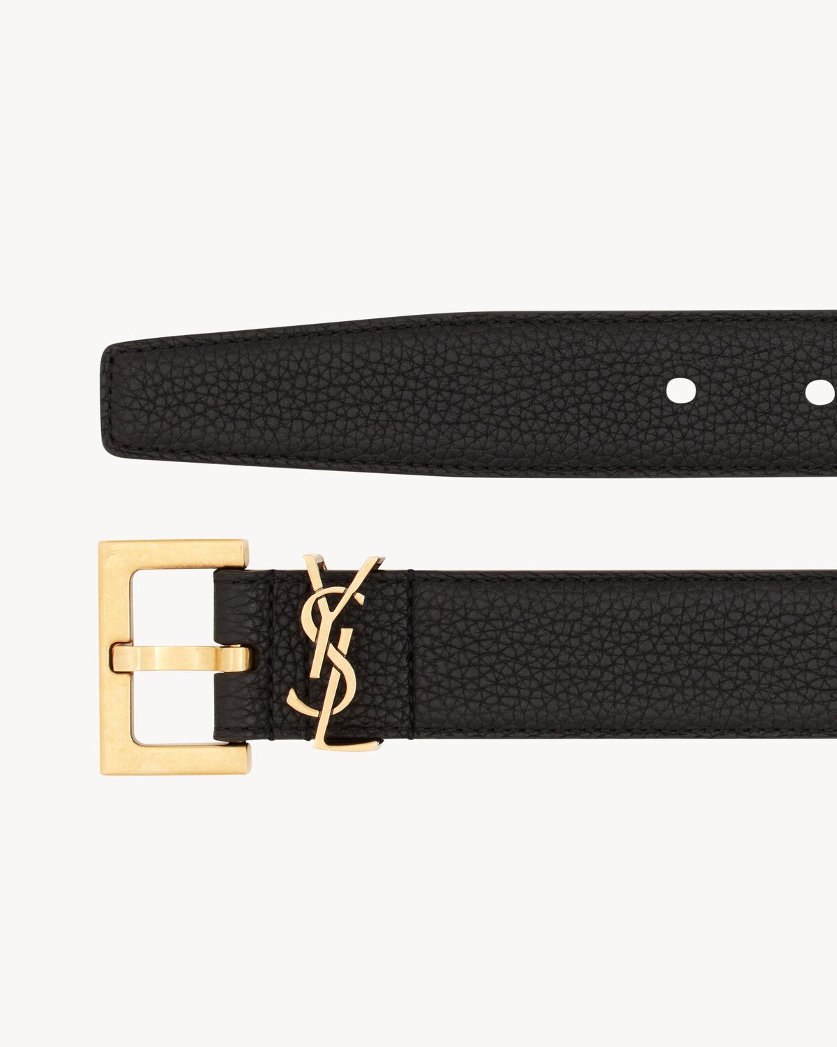 Cassandre BELT WITH SQUARE BUCKLE IN GRAINED LEATHER