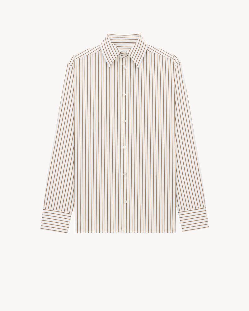 CASSANDRE shirt in striped cotton poplin