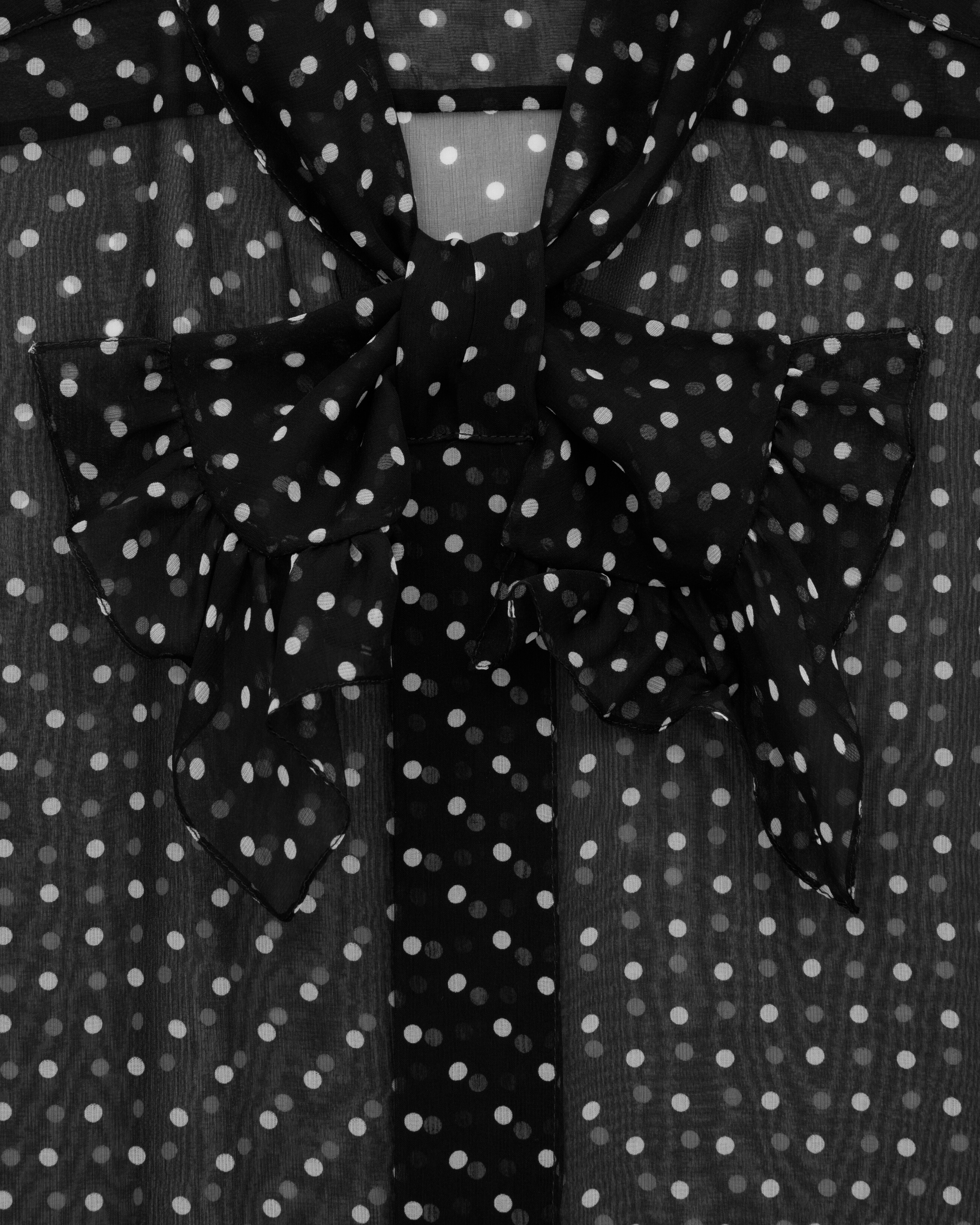 shirt in dotted silk muslin