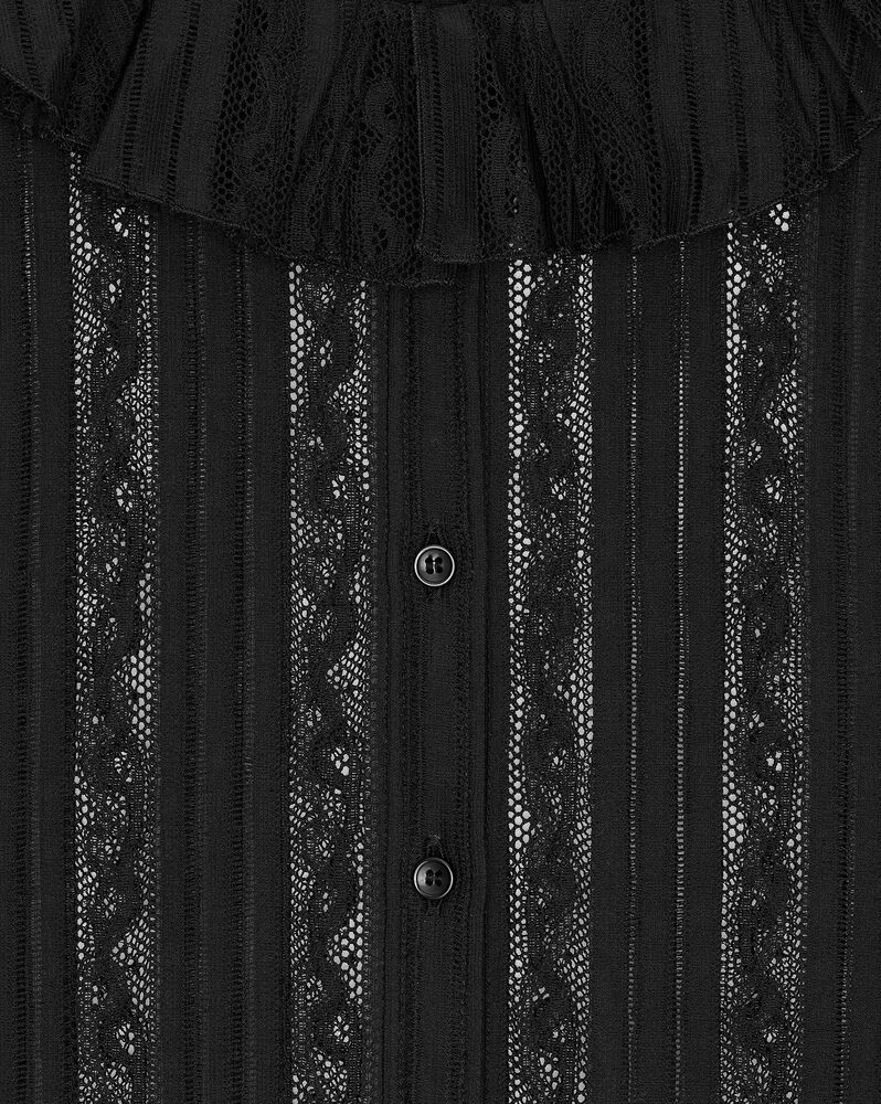 Buttoned shirt in lace | Saint Laurent | YSL.com