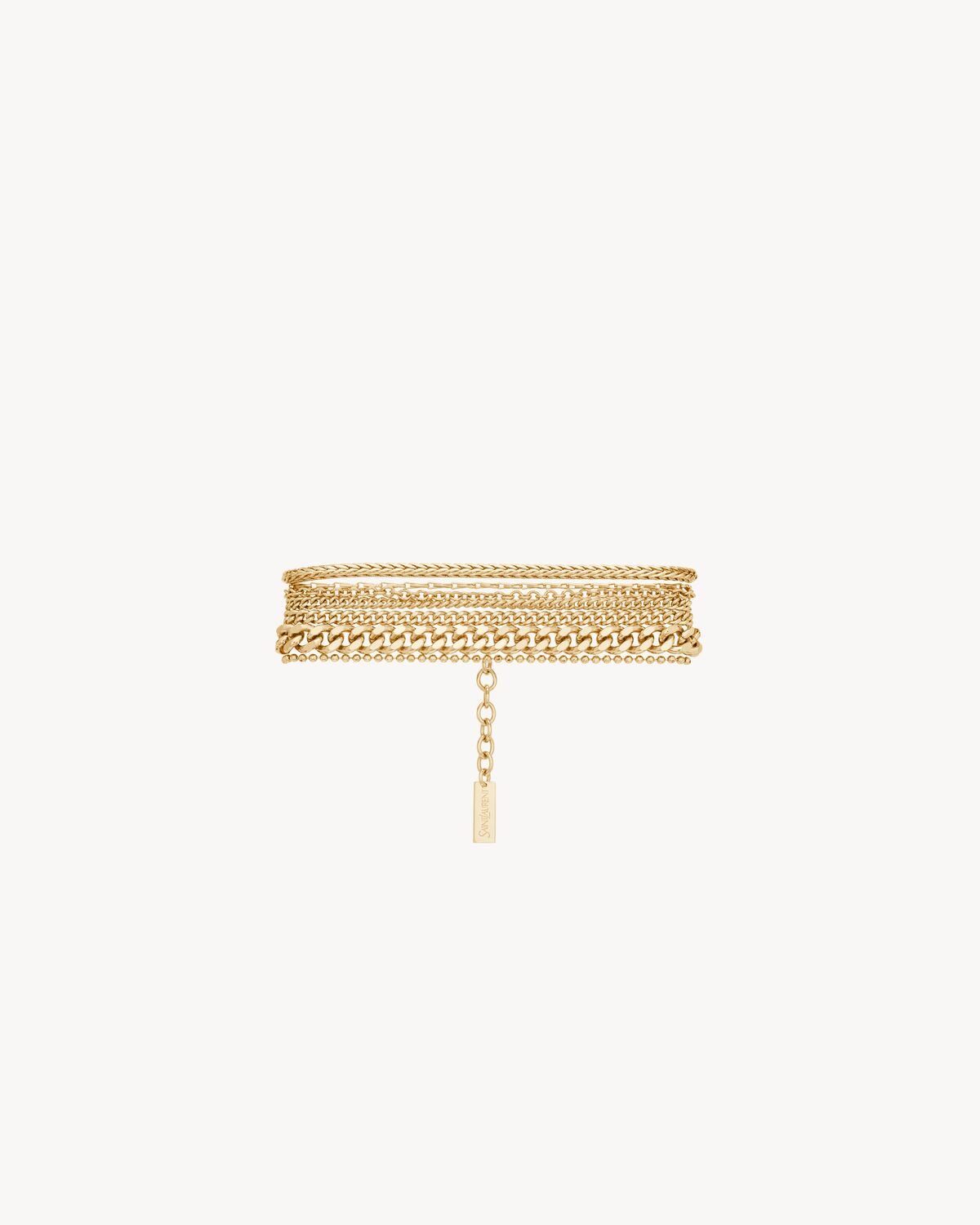 multi-chain bracelet in 18K yellow gold