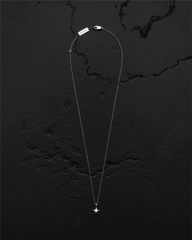 star pendant necklace in 18K grey gold