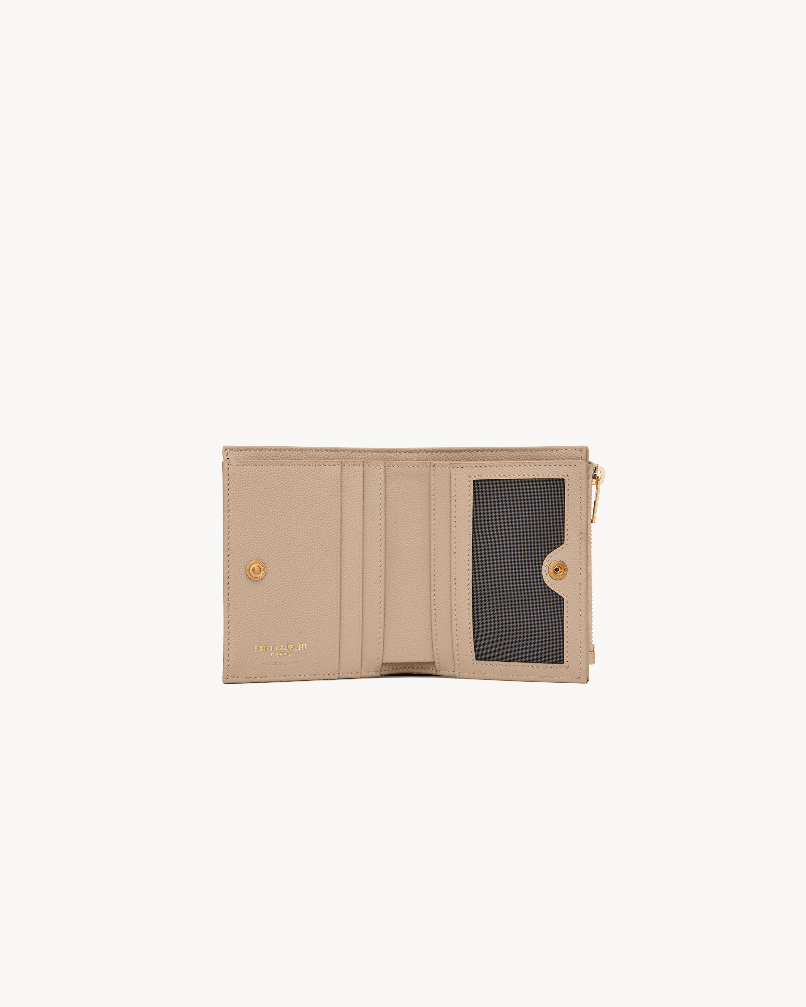CASSANDRE MATELASSÉ bi-fold wallet in grain de poudre leather