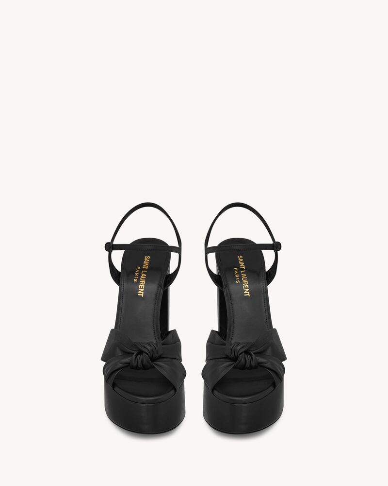 BIANCA Platform sandals in smooth leather