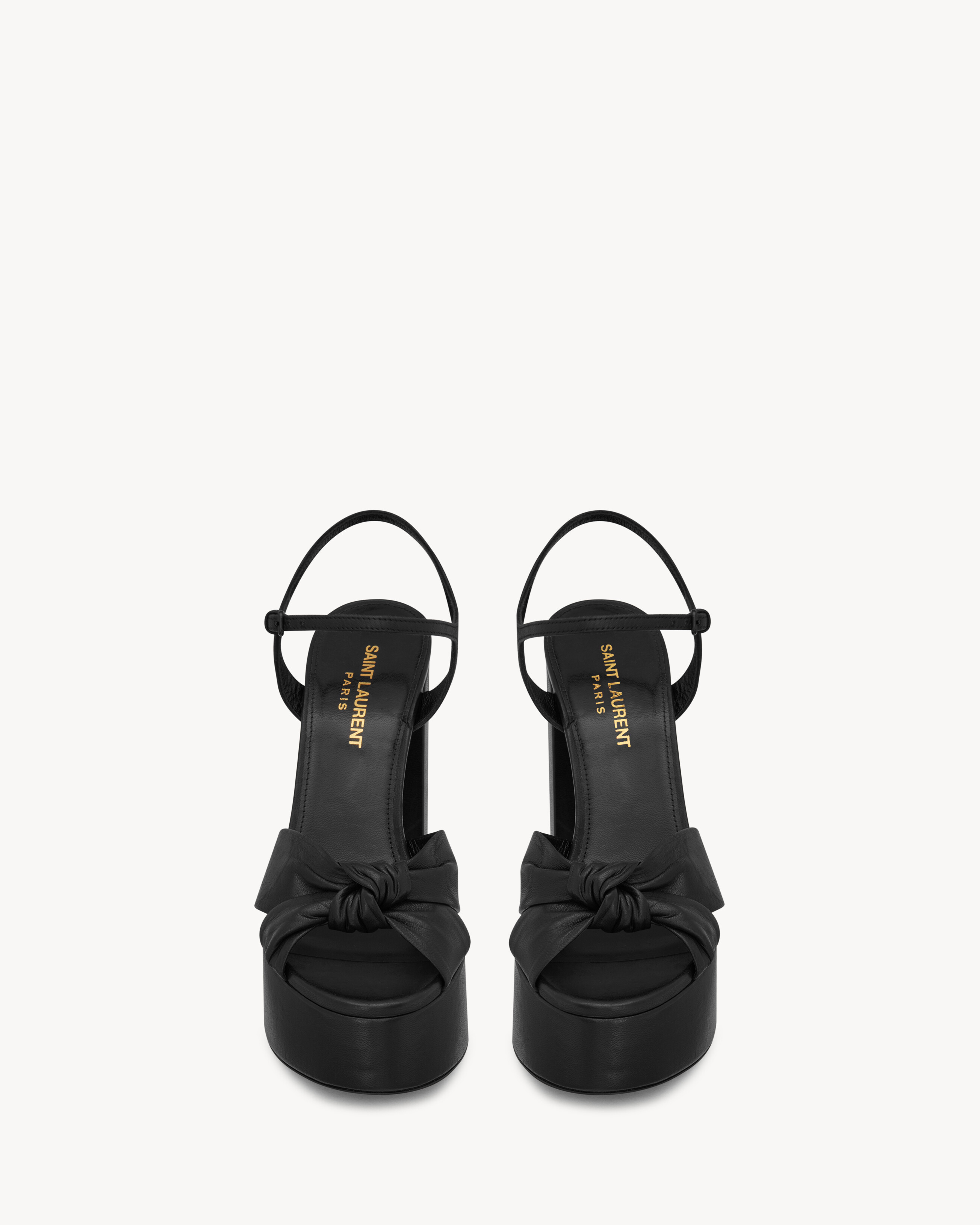 BIANCA Platform sandals in smooth leather