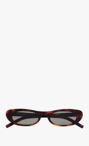 Occhiali da sole SL 462Saint Laurent in Materiale sintetico di colore Marrone Donna Accessori da Occhiali da sole da 