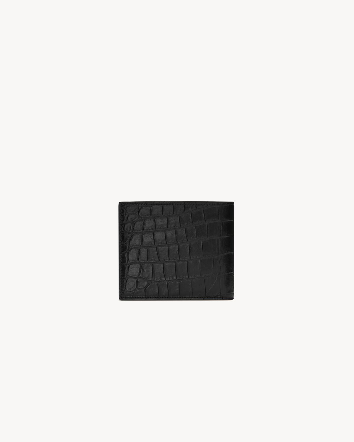 TINY CASSANDRE East/West wallet with coin purse in CROCODILE-EMBOSSED matte leather