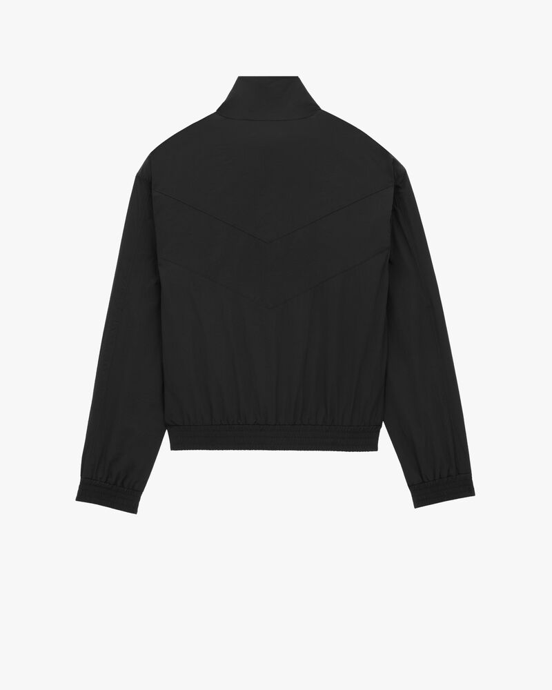 SAINT LAURENT teddy jacket in crinkled nylon