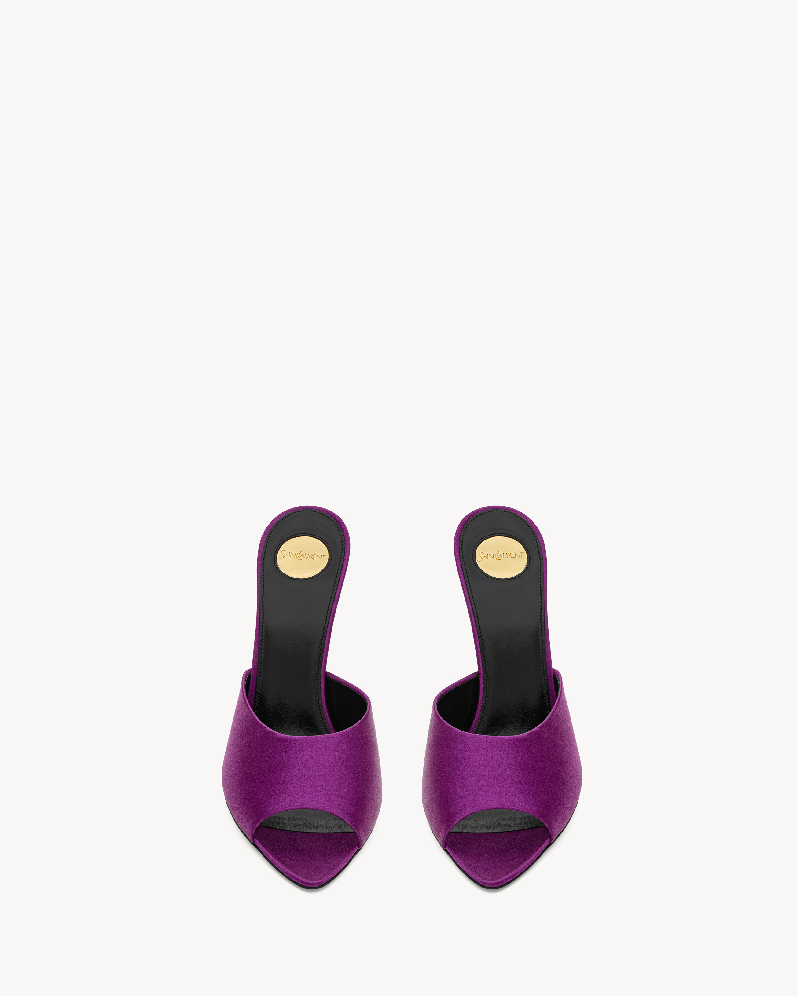 GOLDIE mules in satin crepe
