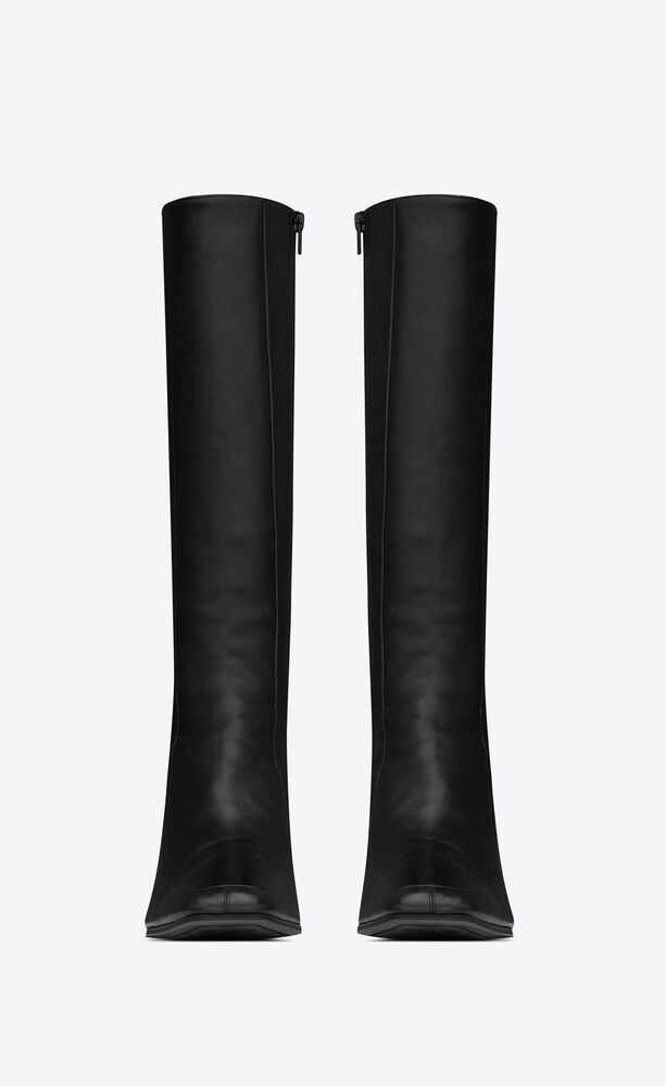 otto zipped boots in smooth leather