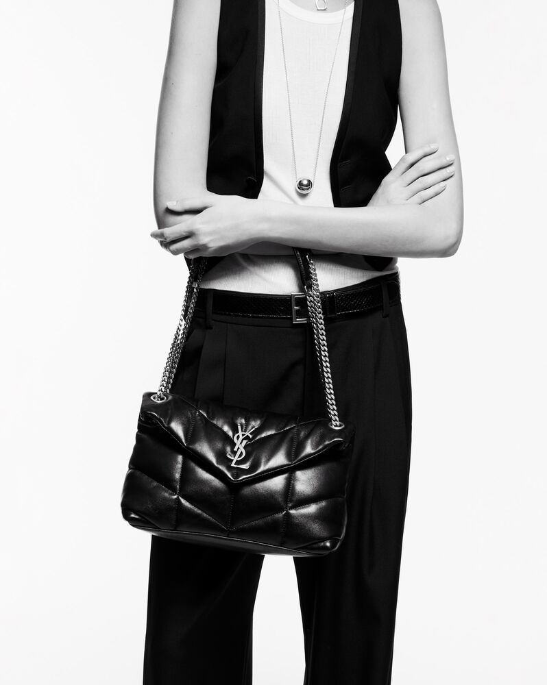 Saint Laurent Cerniera Quilted Leather Top-Handle Bag