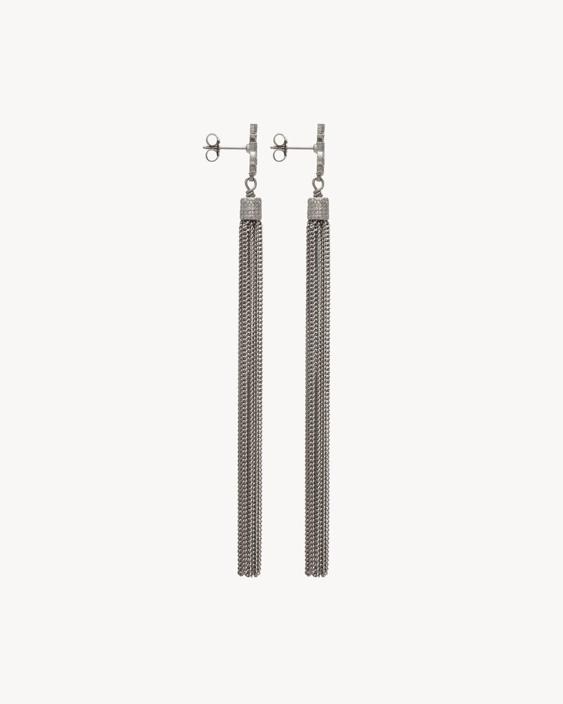 Ysl silver earrings Clearance