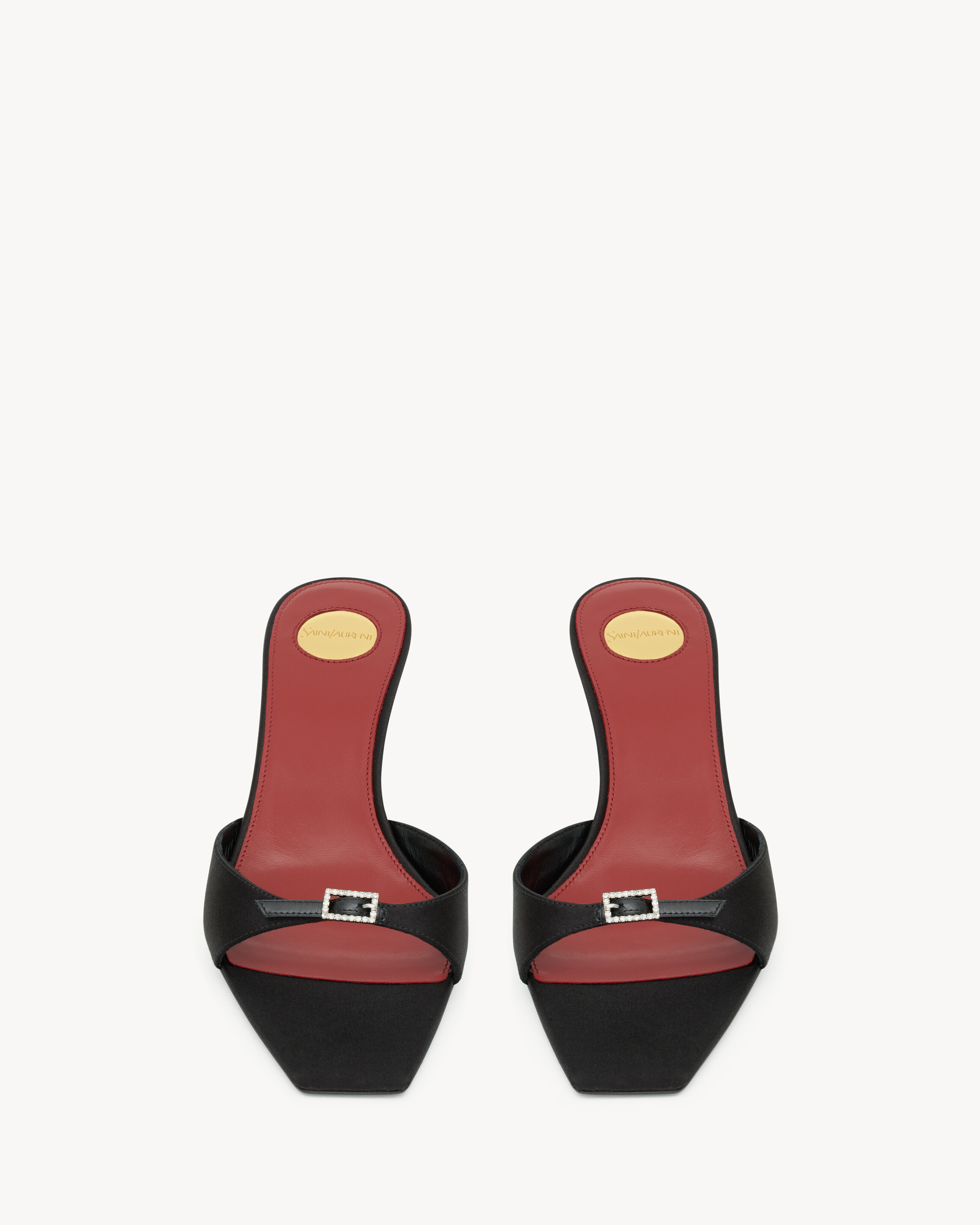 DAISY mules in satin crepe