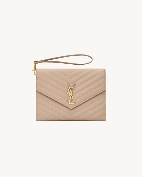 CASSANDRE MATELASSE FLAP POUCH in grain de poudre leather Saint Laurent YSL