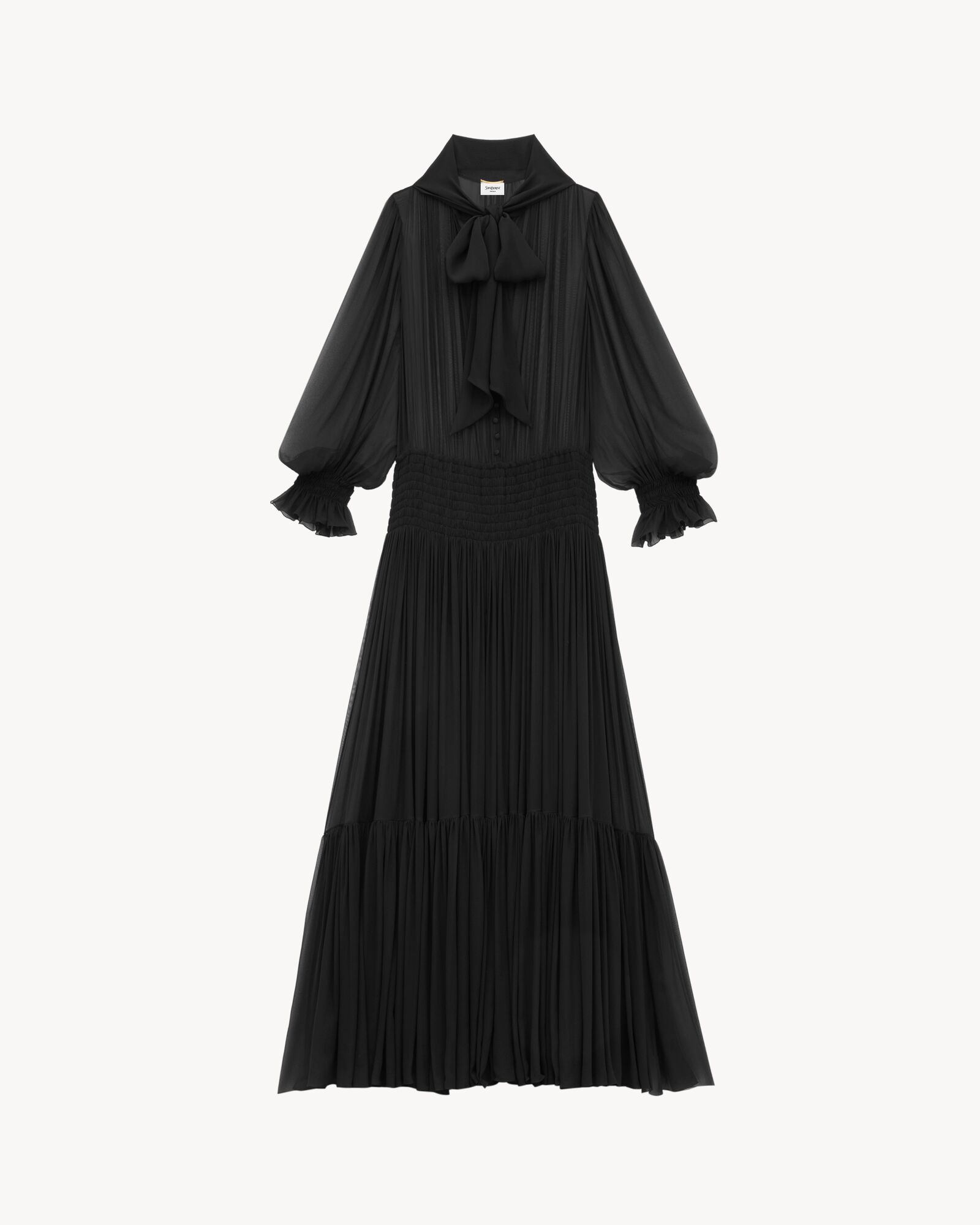 lavallière dress in silk crepe muslin