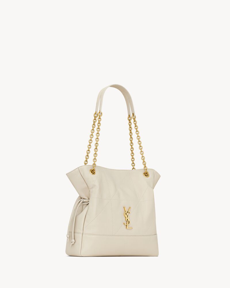 YSL ホワイト　ポシェット ストラップ付きフォンホルダー “モノグラム”（スムースレザー