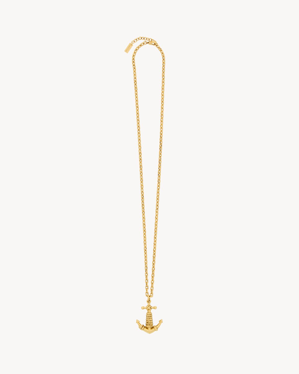 ANCHOR PENDANT NECKLACE IN BRASS