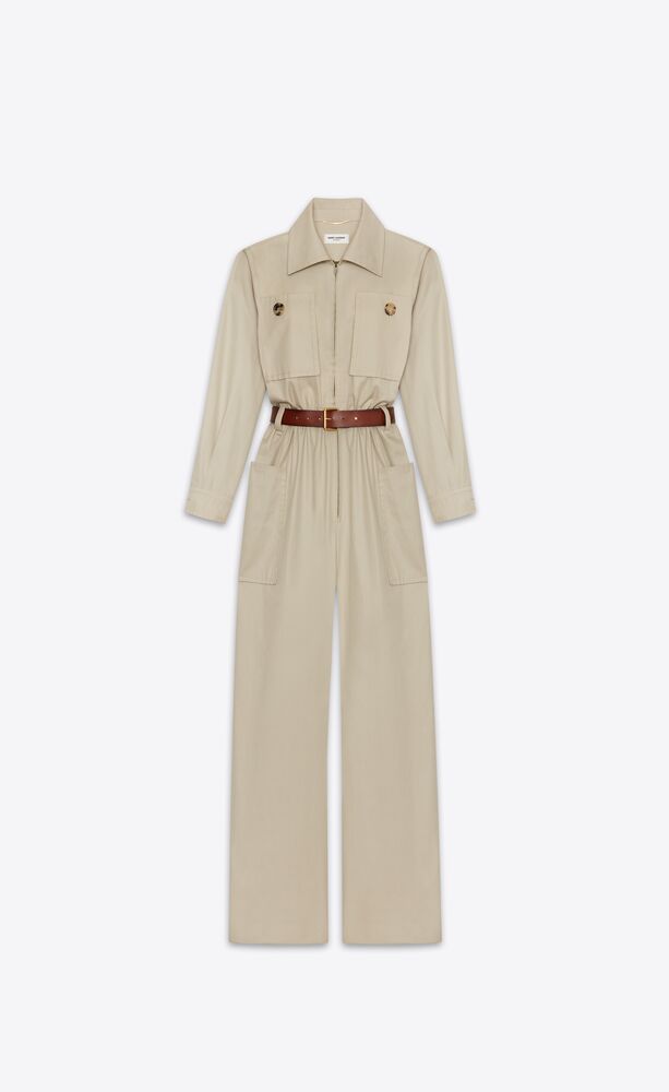jumpsuit in cotton twill