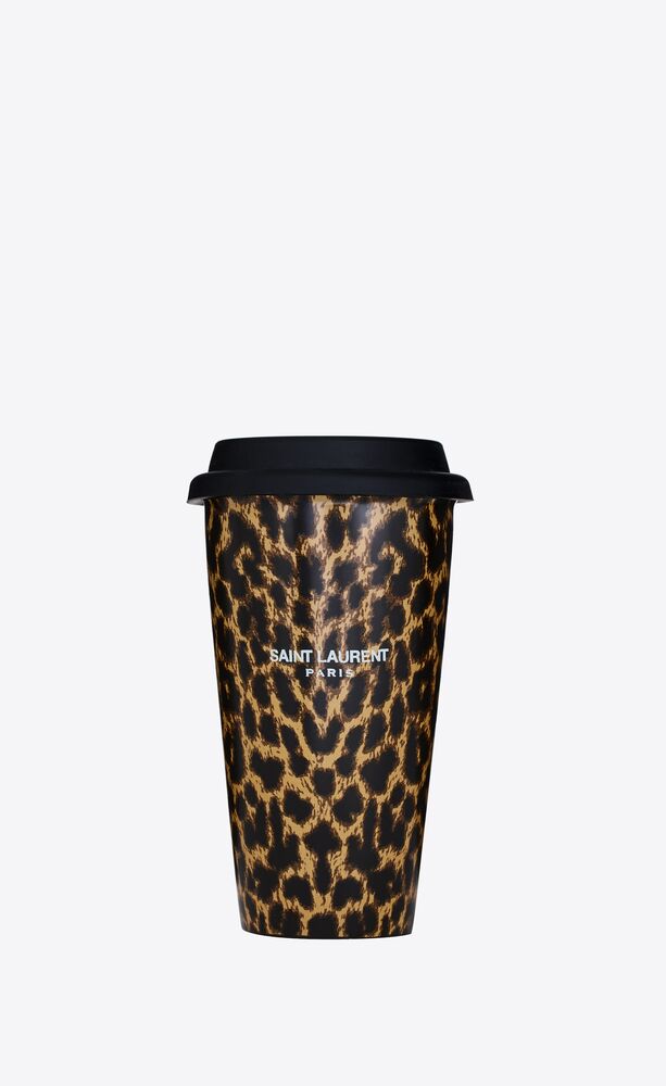 leopard print coffee mug in ceramic