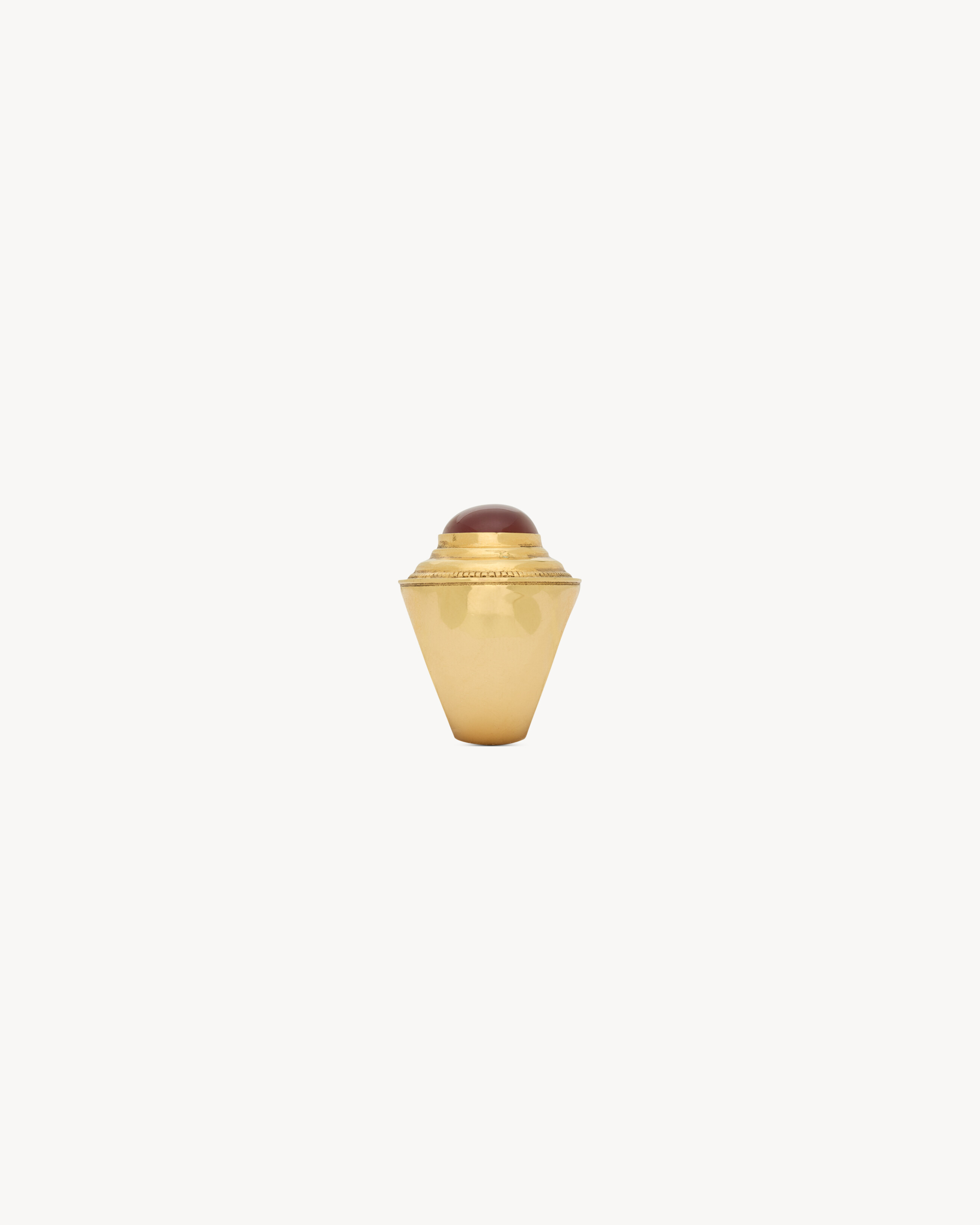 CABOCHON DOME RING IN AGATE AND METAL