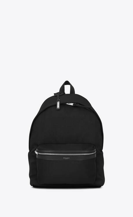 City backpack in canvas, nylon and leather | Saint Laurent | YSL AU