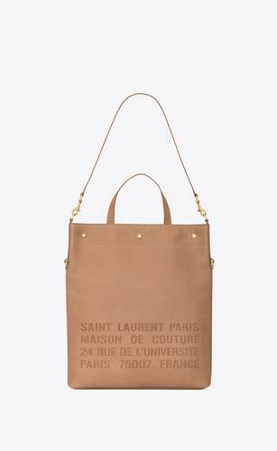 Saint Laurent Ysl Lunch Box Tote Bag in Natural for Men