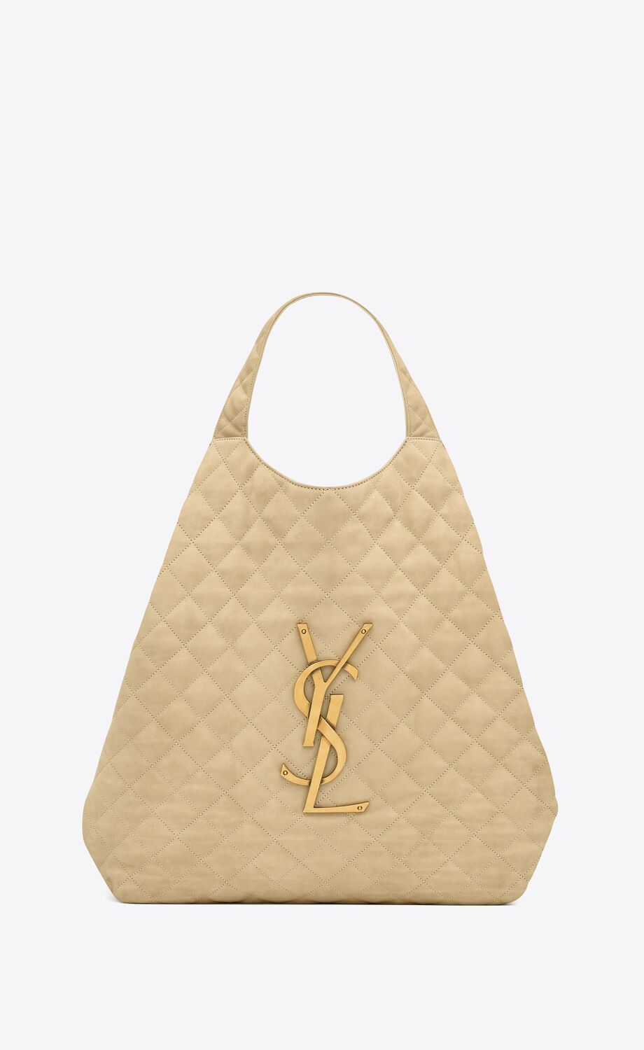 ICARE maxi shopping bag in quilted nubuck suede | Saint Laurent | YSL.com