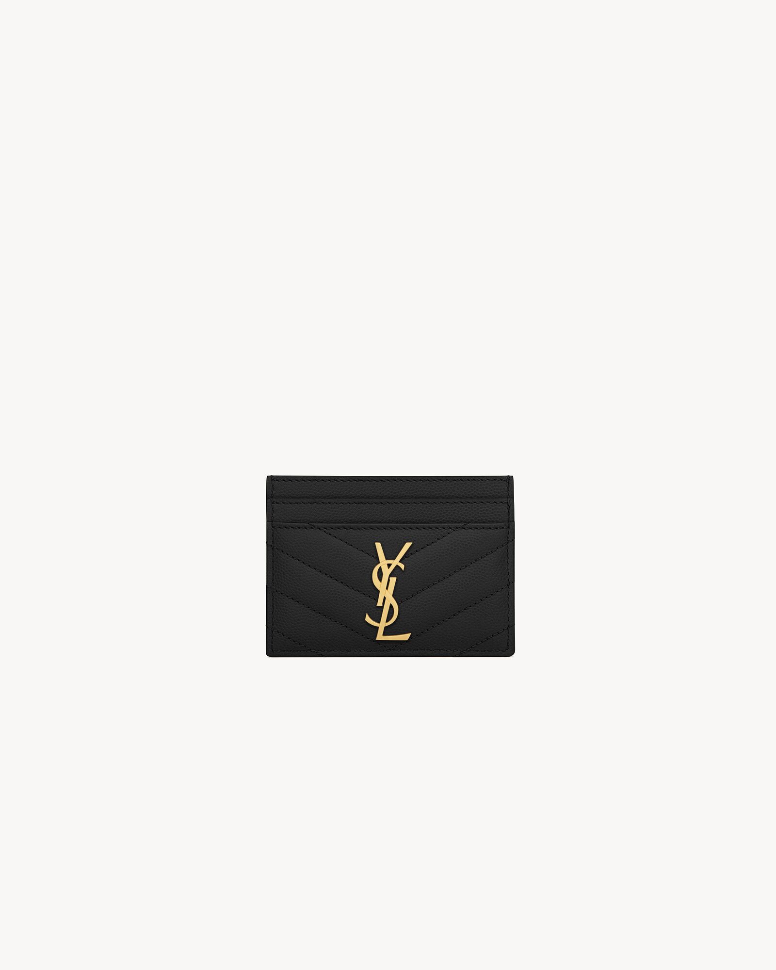 CASSANDRE MATELASSÉ card case in grain de poudre leather — 423291BOW011000