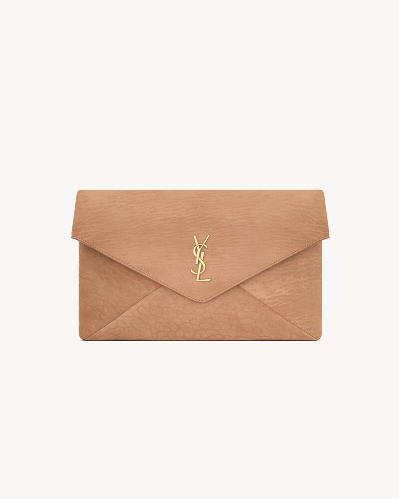 Pochette Envelope Cassandre grande in pelle di agnello