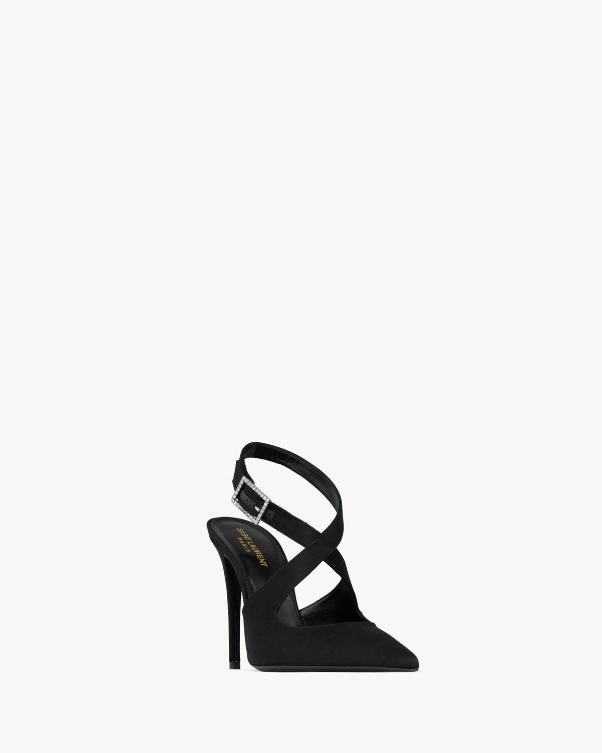 spontini slingback pumps in satin crepe