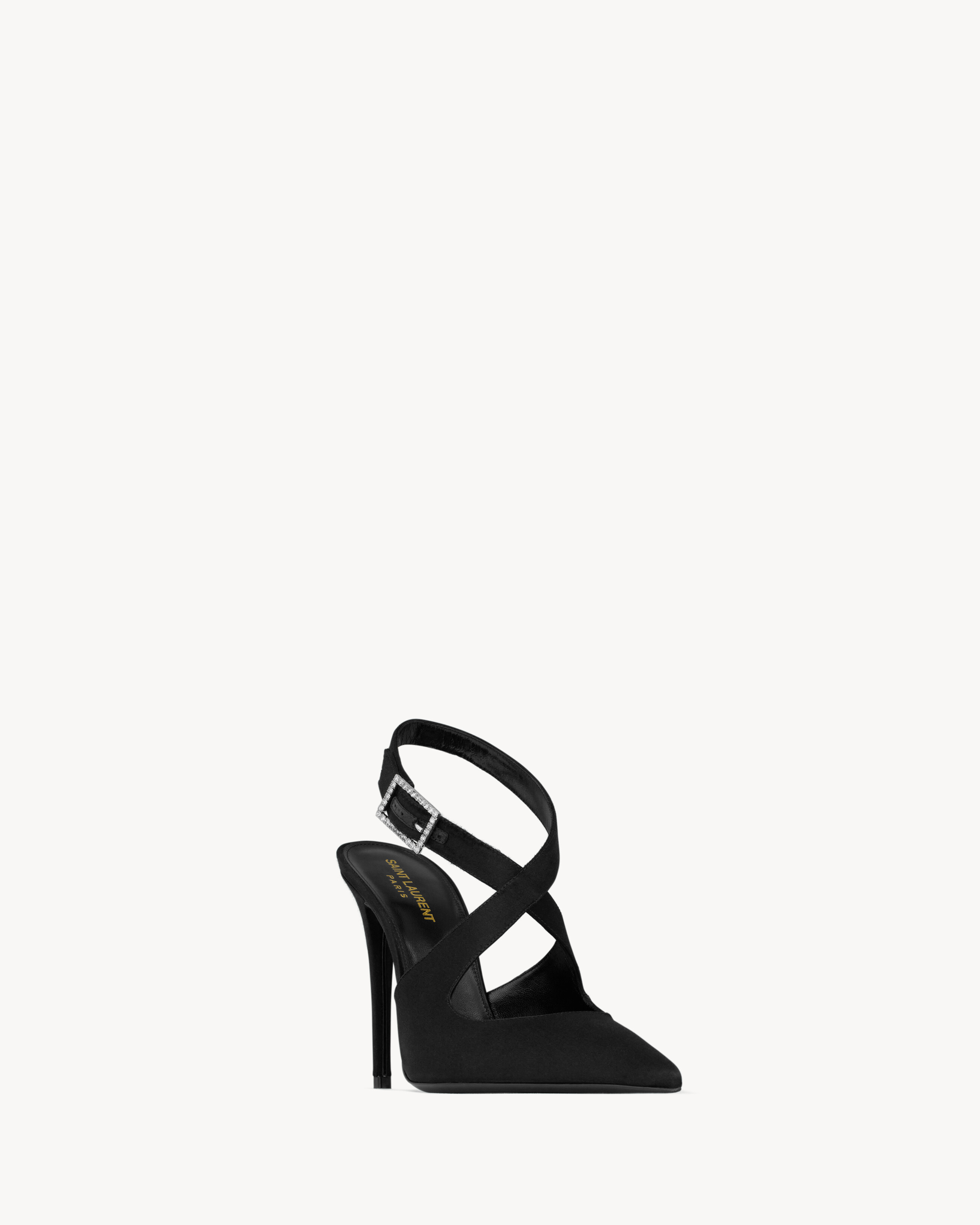 SPONTINI slingback pumps in satin crepe