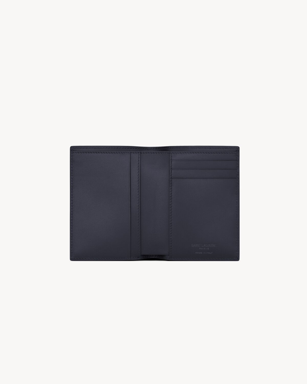 saint laurent paris credit card wallet in smooth leather