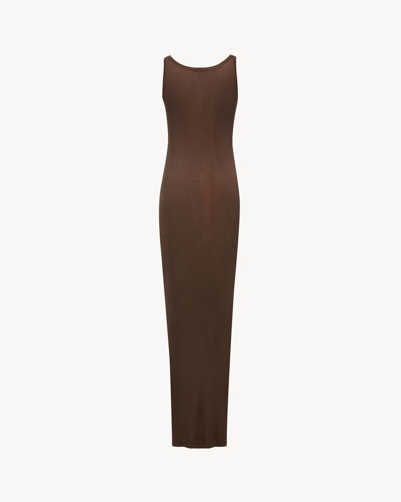 Abito canotta lungo in maglia a coste