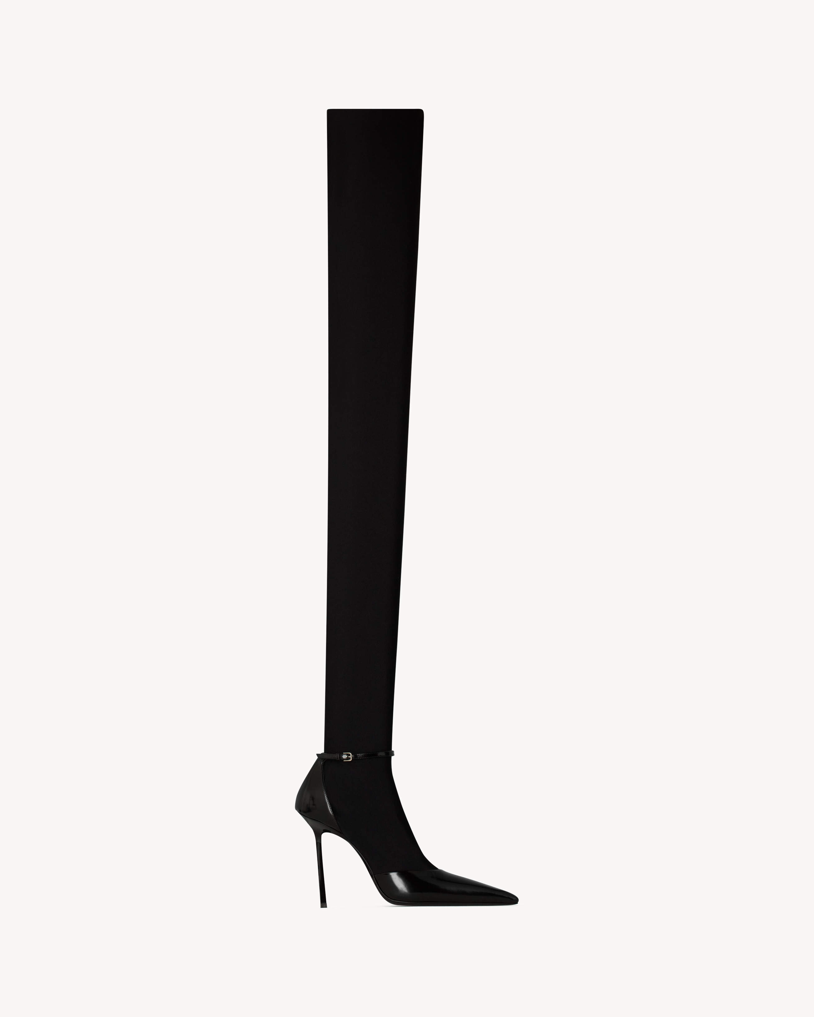 LEE over-the-knee boots in leather and jersey