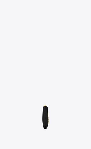 Saint Laurent Monogram Key Pouch in Matelassé Leather - Black